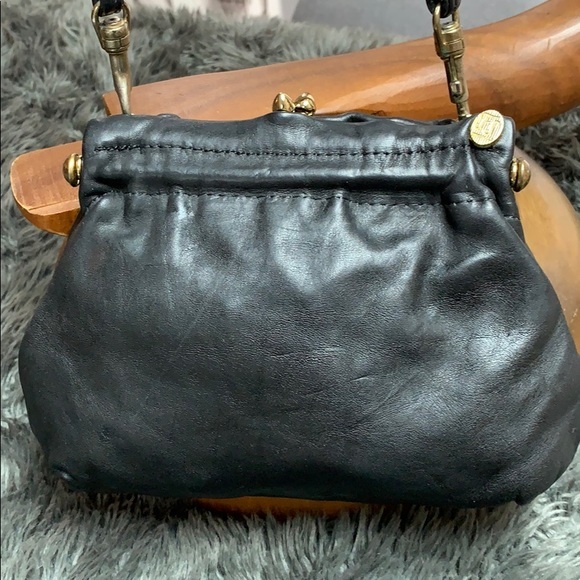 Vintage FS Black Leather Convertible Clutch Bag - Picture 3 of 13